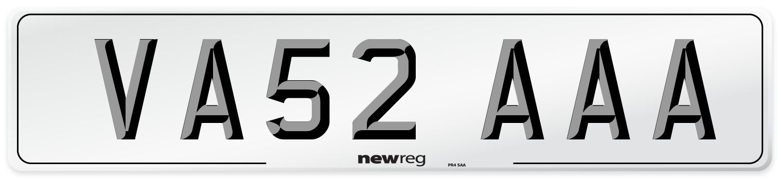 VA52 AAA Number Plate from New Reg